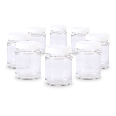 Pot de yaourt en verre avec couvercle à visser, x8 80155 pour Yaourtière - NC