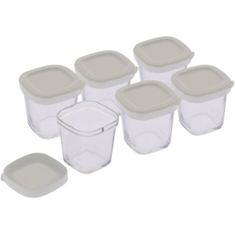 Pot de yaourt par 6 XF1001E1 pour Yaourtière , MULTI DELICES, MULTI DELICES COMPACT, MULTI DELICES EXPRESS SEB, TEFAL