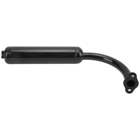 Pot d'échappement noir pour motos et vélos motorisés, moteurs 2 temps 49cc, 60cc, 66cc et 80cc