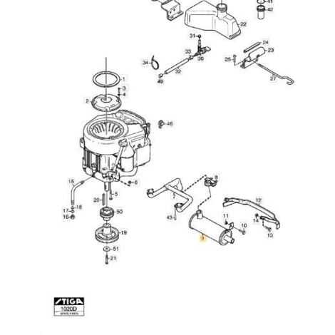 POT D'ÉCHAPPEMENT PARK (ESC.DIESEL) ORIGINAL STIGA - 1134-4952-01