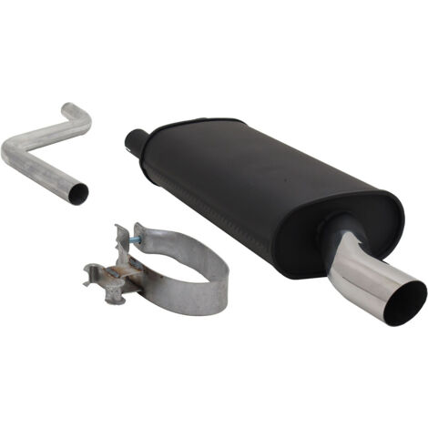 Pot d'échappement sport pour VW Polo 2/3 86C silencieux arrière 60mm design S