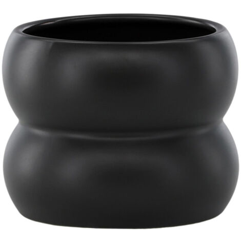 Pot Déco en Céramique "Dapne" 16cm Noir