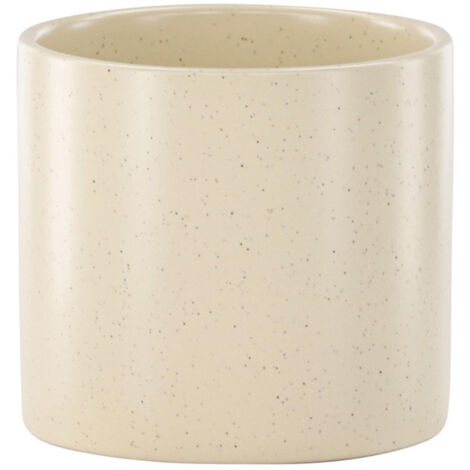 Pot Déco en Céramique "Sane" 11cm Beige & Noir