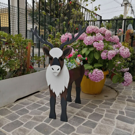 Pot Décoratif Animal PVC Original Léger Unique pour Succulentes Petites Fleurs Deer