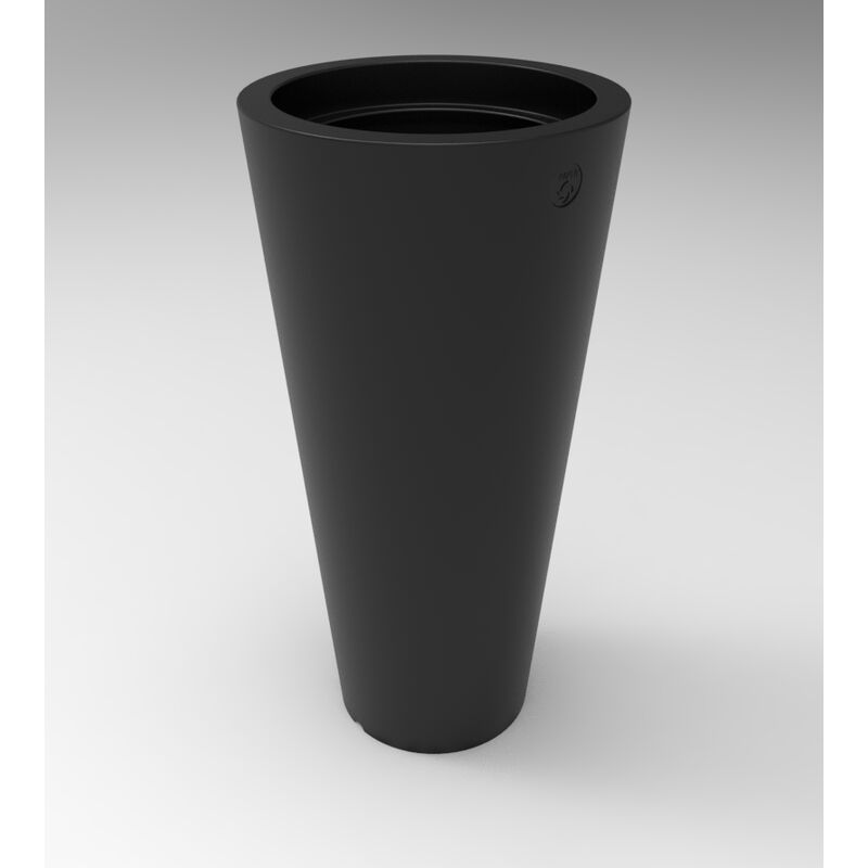 Pot de fleurs design rond Noir - Ø500 – H1000 - 115 Litres - Noir