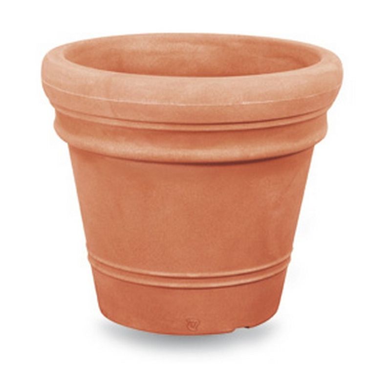 Pot Double Bord Lisse Ducal Gris tourterelle - 65 cm - Gris tourterelle