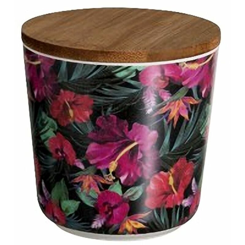 Zen Et Ethnique - Pot en bambou - Fleurs d'Hibiscus 11 cm