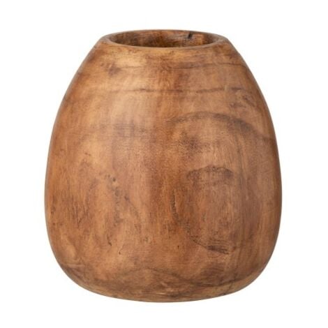 Pot en bois de paulownia brun 24x24x26cm