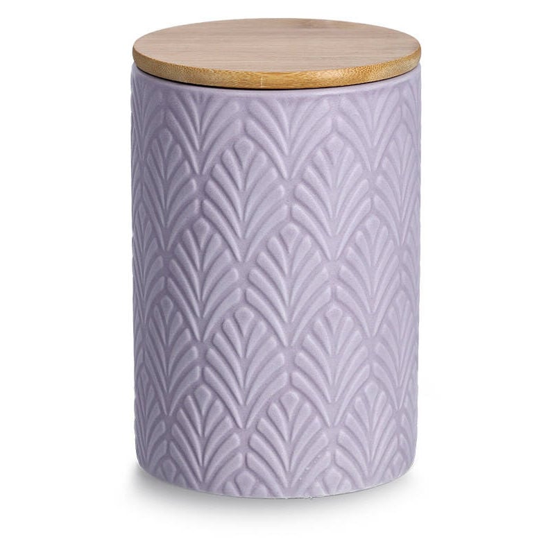 Zeller - Pot en céramique avec couvercle en bambou, 720 ml