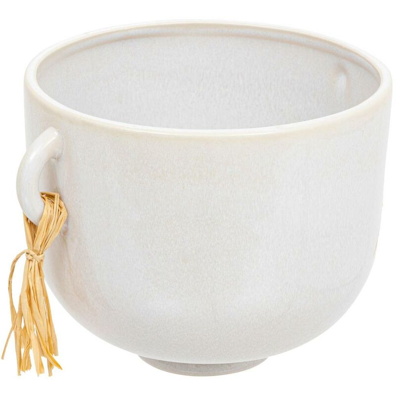 Cache pot The floral D14cm blanc Atmosphera créateur d'intérieur