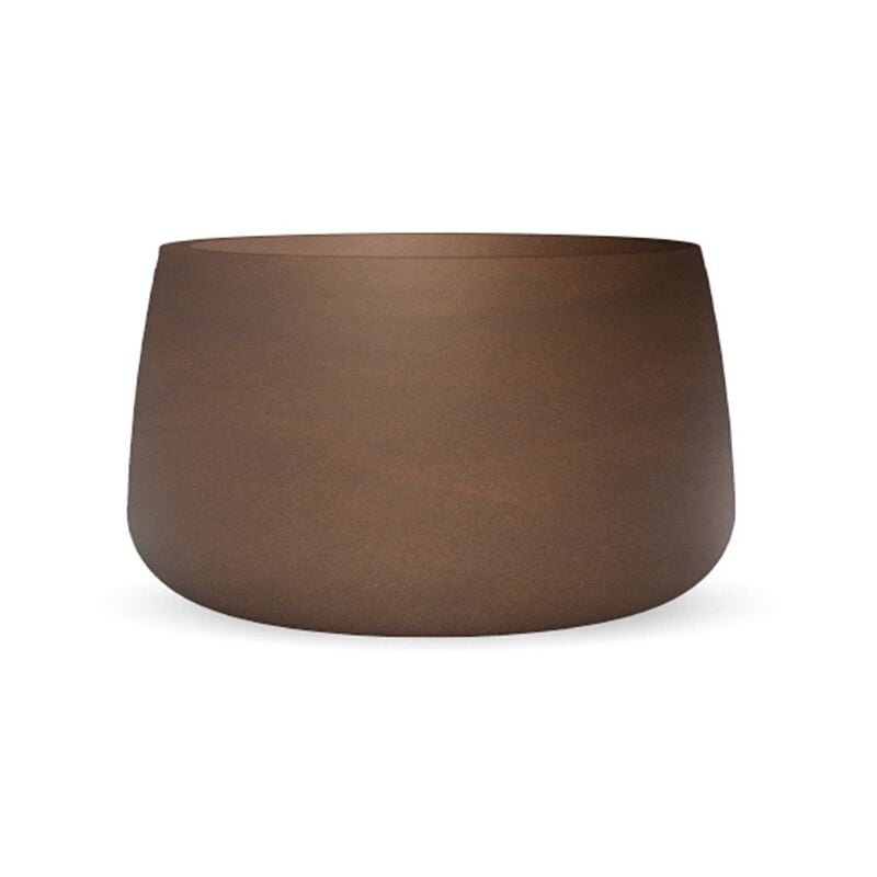 CAMELIA 60 Jardinière ronde d'intérieur et d'extérieur pour plantes et fleurs très résistantes au temps. Fabriqué en Polyéthylène en Espagne - Bronze