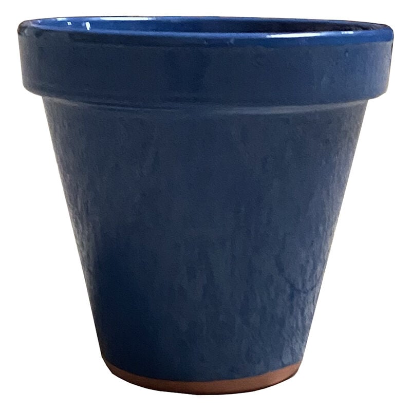 Kormax - pot en céramique bleu 19X