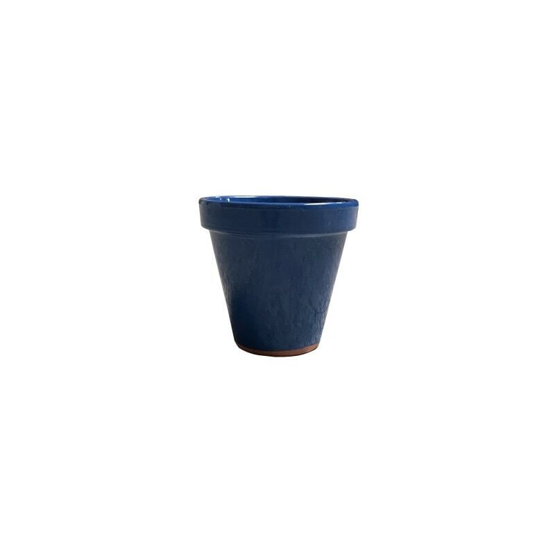 Kormax - Maceta ceramica color azul 25x26,5 cm