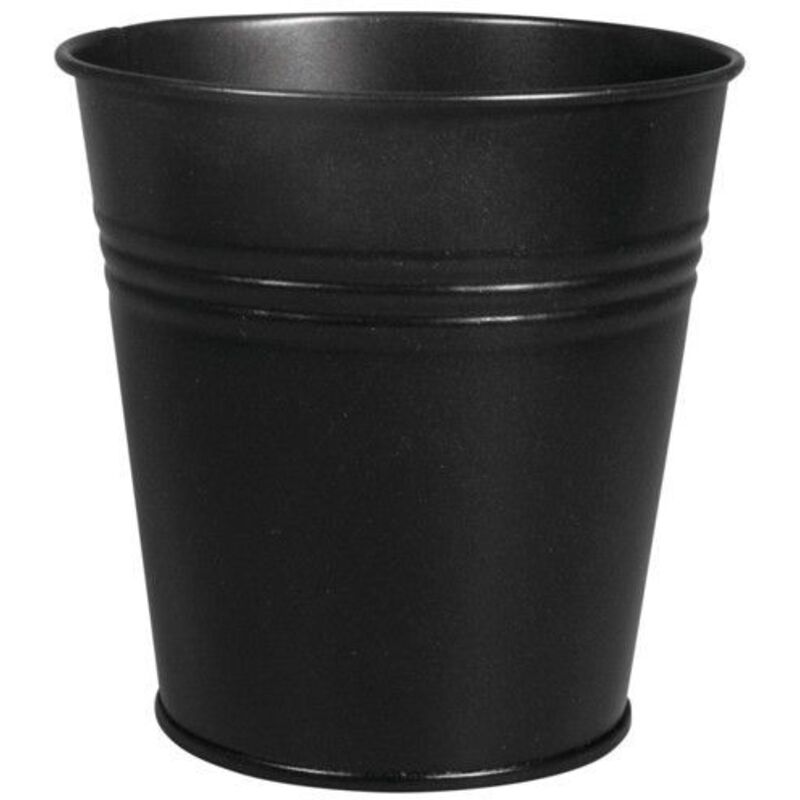 Pot en métal, 10,5cm ø, noir, 11cm, fond ø7,5cm Pot en métal, 10,5cm ø, noir, 11cm, fond ø7,5cm