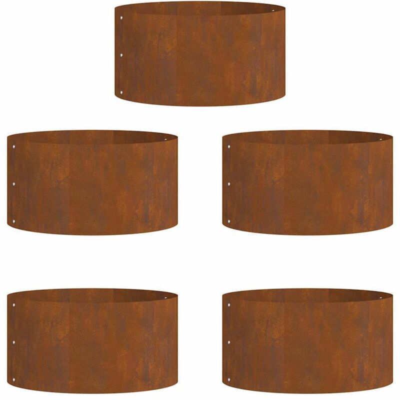 Vidaxl - Pot en acier corten Acier corten Grand Durable Rond