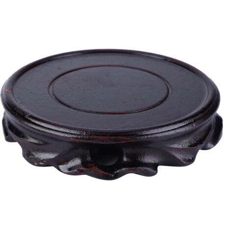 Pot en Pierre Brûleur d'Encens Base Bois Massif avec Sable Violet pour Aquarium Décoration