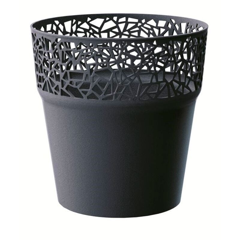 Prosperplast - Pot en plastique Arbre de couleur anthracite 17,5 (l) x 17,5 (l) x 17,9 (h) cm