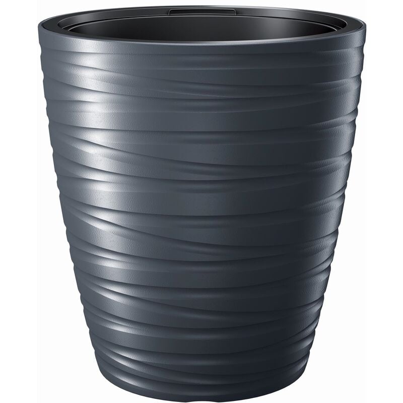 Prosperplast - Pot en plastique Maze avec réservoir 68L en couleur anthracite 47,5 (l) x 47,5 (l) x 52,3 (h) cm
