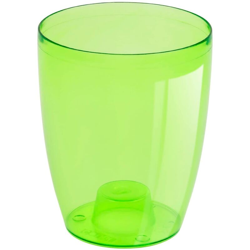 Prosperplast - Pot en plastique pour orchidée Coubi Orchid en couleur vert transparent 13,2 (l) x 13,2 (l) x 16 (h) cm