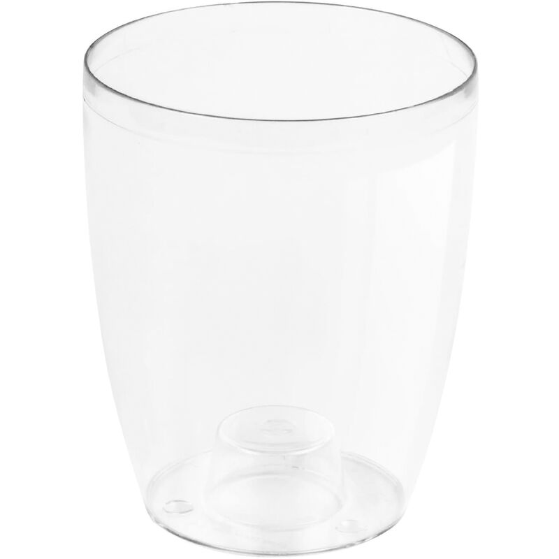 Pot à orchidée en plastique Coubi Orchid de couleur blanc transparent 13,2 (l) x 13,2 (l) x 16 (h) cm