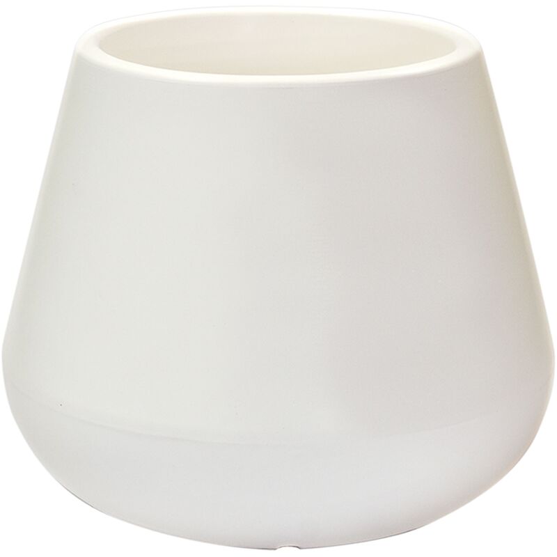 Pot en polyéthylène par Rotomoldo blanc - 41 x 35 cm.
