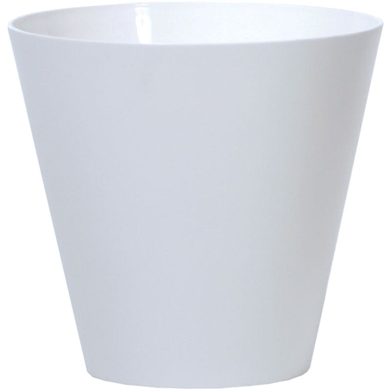 Pot à fleurs 28,5L Tubus 400x400x373 mm, Blanc - Blanc