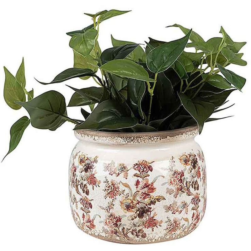La Grande Prairie - Pot fleurs rose céramique 20x20x15cm La Grande Prairie - Pot fleurs rose céramique 20x20x15cm