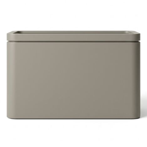 Pot grande taille d'extérieur INFINITY SQUARE 100x60cm champagne, fait main en métal, résistant au gel