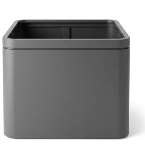 Pot grande taille d'extérieur INFINITY SQUARE 80x60cm anthracite, fait main en métal, résistant au gel