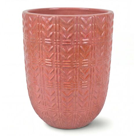 Pot grande taille d'extérieur MERCURE 39x51cm aurore, fait main en terre cuite émaillée, résistant au gel