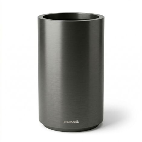 Pot grande taille METROPOLE 40x70cm noir, fait main en acier inoxydable