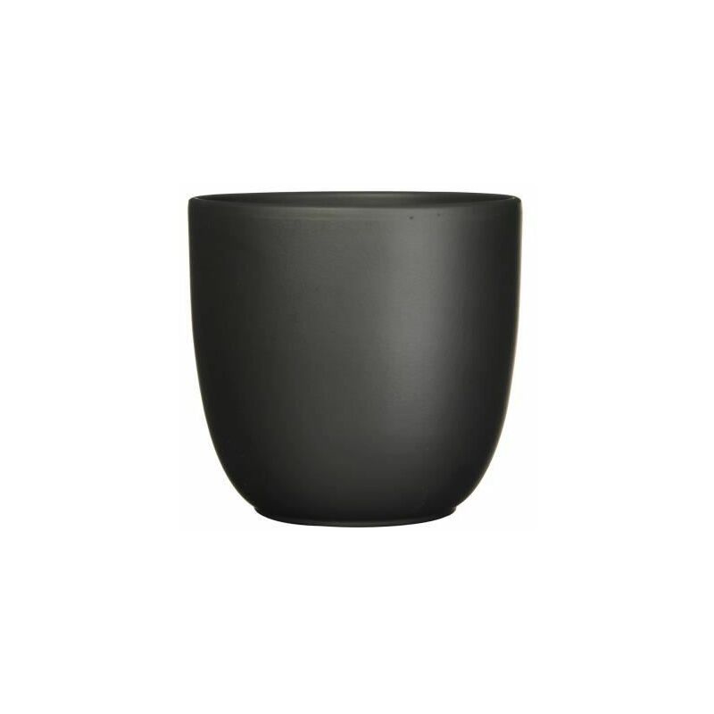 Pot H25 x 28 cm - Mat - Noir à l'intérieur et à l'exterieur