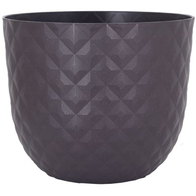 Pot de fleur havana tropical diam. 40 cm - gris boue - EDA