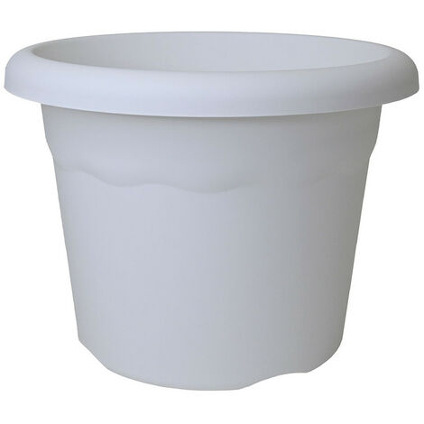 Pot Injection Blanc ø35cm Pot De Fleurs En Plastique Résistant - Plastiken