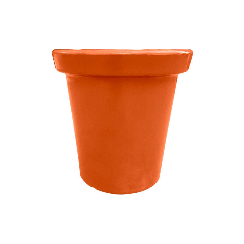 Plast'up Rotomoulage - Pot de fleurs rond xxl Delight 75l-Orange-60cm - Orange