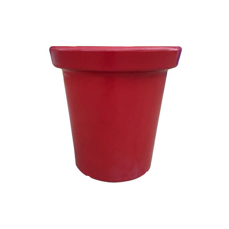 Plast'up Rotomoulage - Pot de fleurs rond xxl Delight 75l-Rouge-60cm - Rouge
