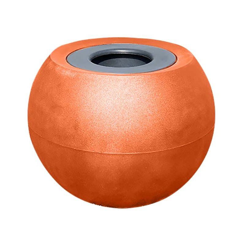 Plast'up Rotomoulage - Pot de fleurs rond sphérique xxl Speranza 325l-Orange-70cm - Orange