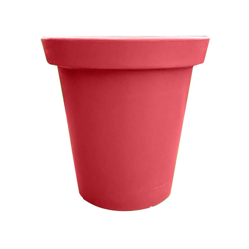 Pot de fleurs rond XXL Delight 200l-Rouge fraise-80cm - Rouge fraise