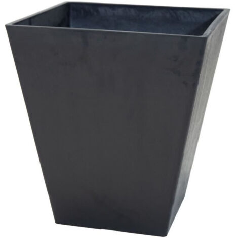 Pot - MEGA COLLECTIONS - Ecostone Square - 48 x 57 cm - Noir