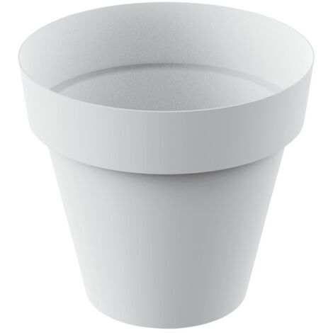 Pot modèle "Tes" Ø18x15cm (2,5 litres) en polypropylène blanc