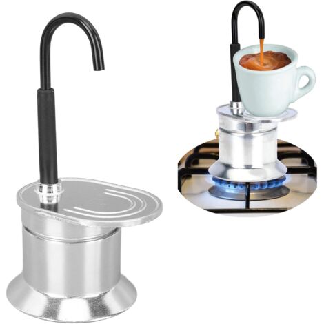 Pot Moka à Tube Unique, 1 Tasse de 50ML, Cafetière en Alliage D'aluminium pour les Voyages en Plein Air