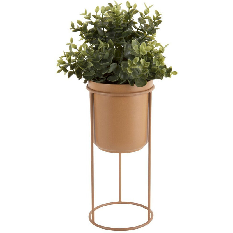 Present Time - Pot à plante Tub on stand Marron Cylindre - Marron