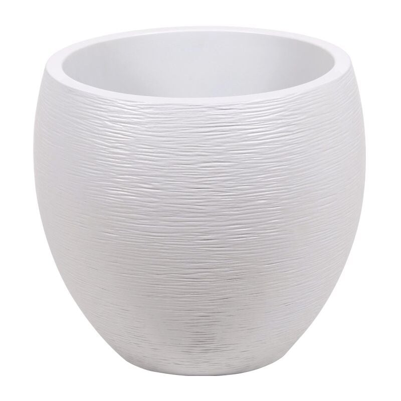EDA - Pot rond Graphit O50cm - Contenance 46L - Blanc ceruse