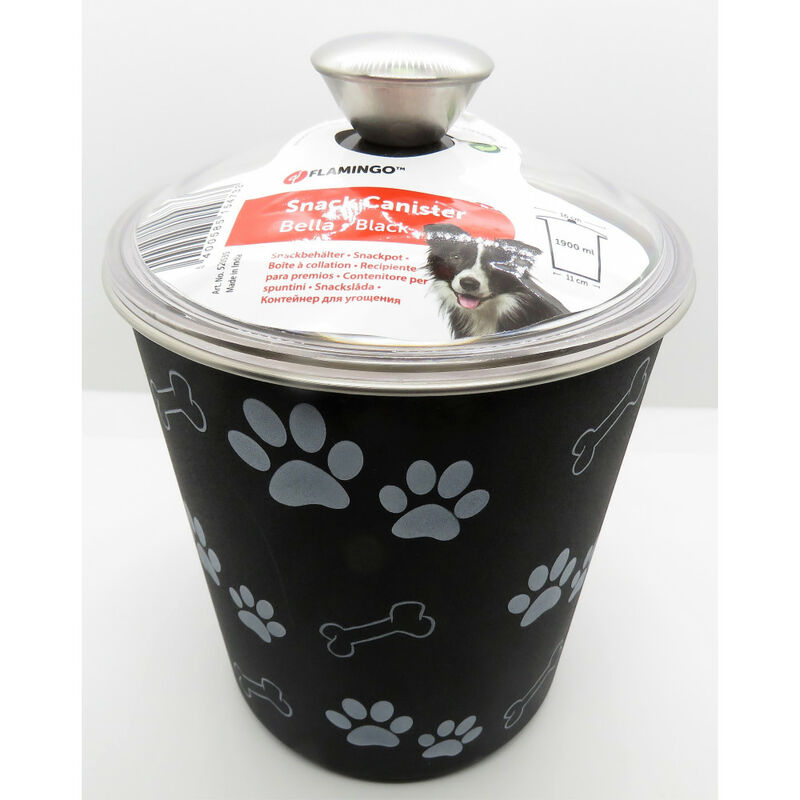 Flamingo Pet Products - Pot pour snack Kena avec couvercle. ø16 cm. 1900 ml. pour chien.