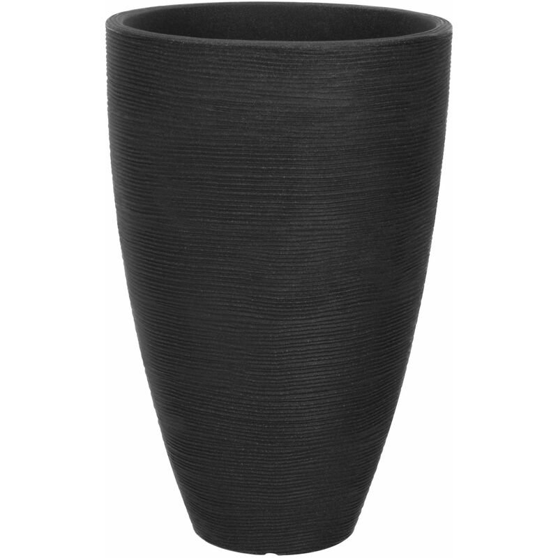 Pot rainuré xl rond 60cm - couleur : anthracite