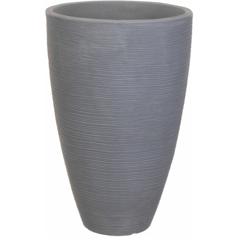 Spetebo - Pot rainuré 'xl' rond 60cm - couleur : gris