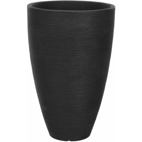 Pot rainuré XL rond 60cm - couleur : anthracite
