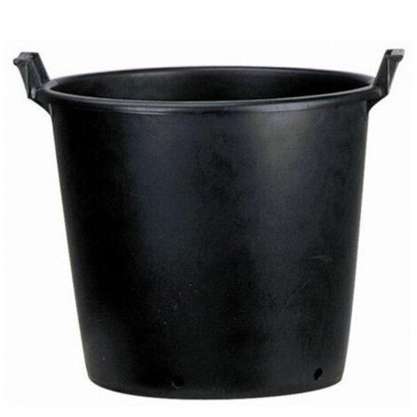 NUOVA PASQUINI E BINI SPA Pot rond noir à poignées 50/45x41 50L