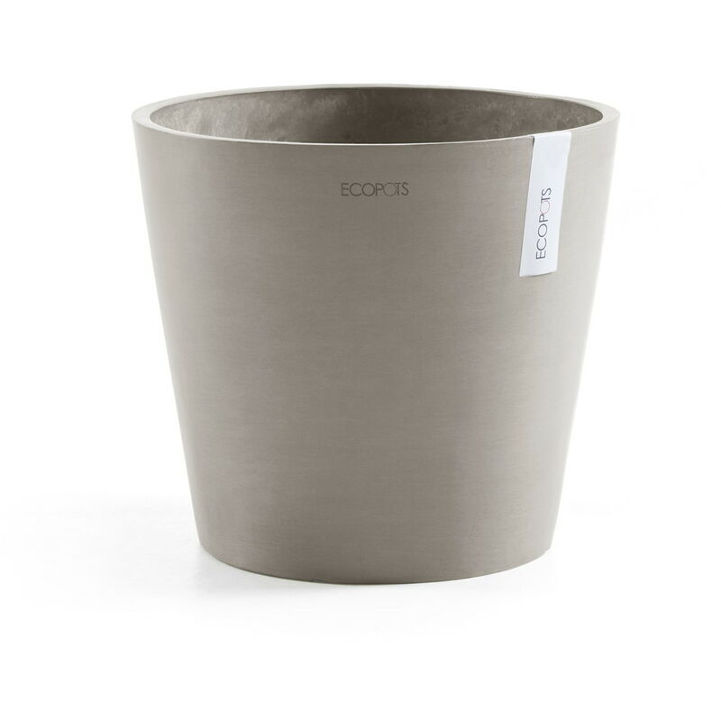 Ecopots - Pot Rond Amsterdam 30 Taupe - ø 30 x h. 26,3 cm - 12,8 l