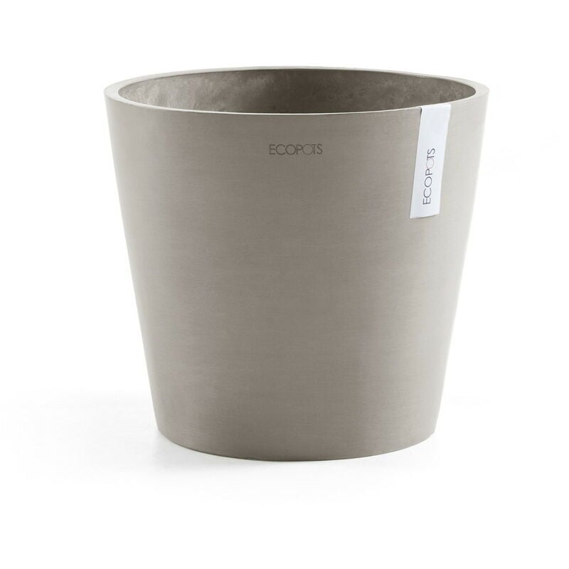 Ecopots - amsterdam vase 40x36CM taupe avec réservoir d'eau